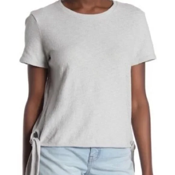 Madewell Side Tie Top in Vapor Grey - Picture 1 of 10